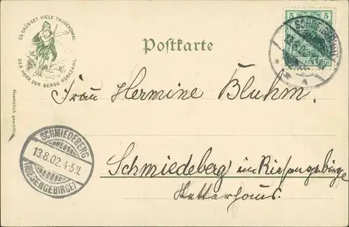 Postcard Schreiberhau Szklarska Poręba Hotel Lindenhof 1902