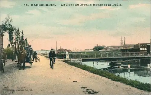 CPA Haubourdin Haubourdin Straßenpartie 1909