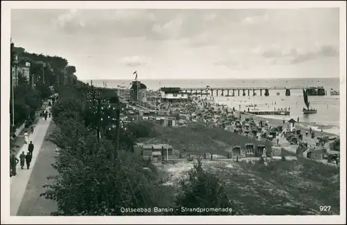 Ansichtskarte Bansin-Heringsdorf Usedom Strandpromenade 1932