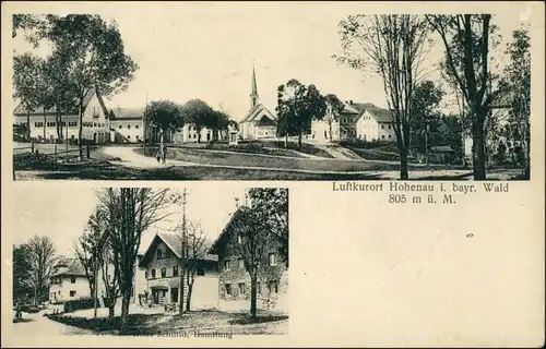 Ansichtskarte Hohenau (Niederbayern) 2 Bild Stadtpartien 1918