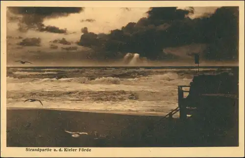 Ansichtskarte Kiel Stimmungsbild Kieler Förde 1928