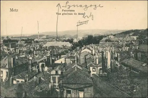 CPA Metz Blick über die Dächer der Stadt 1908