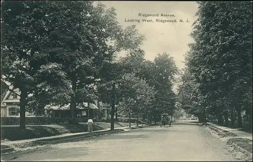 Postcard Ridgewood New Jersey Ridgewood Avenue 1912
