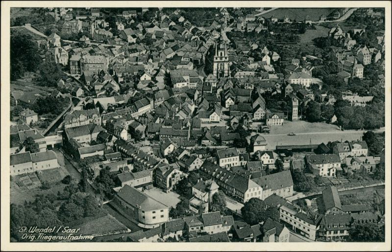 Ansichtskarte Sankt Wendel St. Wendel Luftbild 1937 Nr. 148396