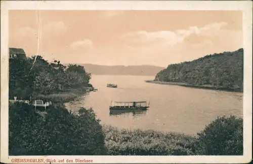 Ansichtskarte Gremsmühlen-Malente Dieksee - Boote 1919