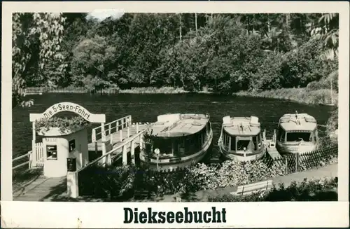 Ansichtskarte Gremsmühlen-Malente 5 Seen Fahrt Anlegestelle - Boote 1955 