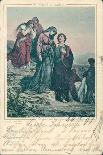  Künstlerkarte: Gemälde / Kunstwerke Die Rückkehr von Golgatha 1910