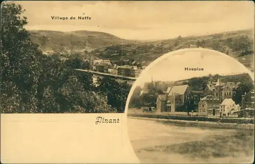 Postkaart Dinant Dinant 2 Bild: Stadt, Hospice 1913