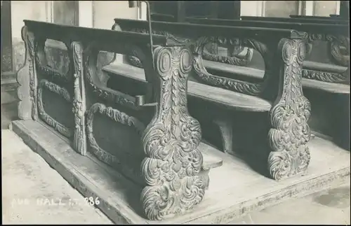Ansichtskarte Hall in Tirol Solbad Hall Kirche - Kirchengestühl 1909