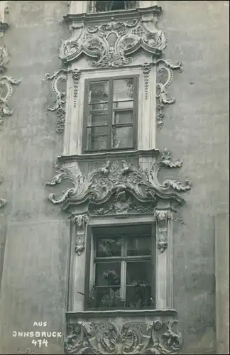 Ansichtskarte Hall in Tirol Solbad Hall Fensterstuck - Fassade 1909
