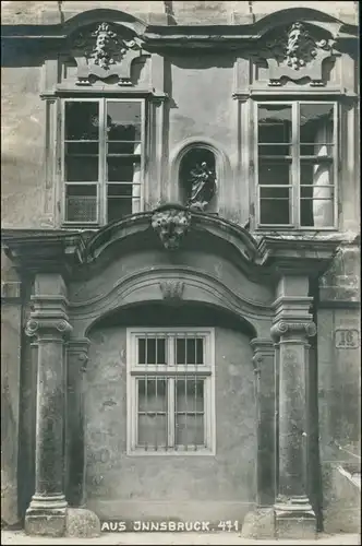 Ansichtskarte Innsbruck Hauseingang, Stuck - Fassade 1909