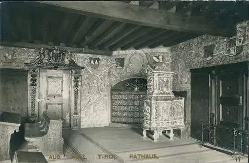 Ansichtskarte Hall in Tirol Solbad Hall Rathaussaal 1909