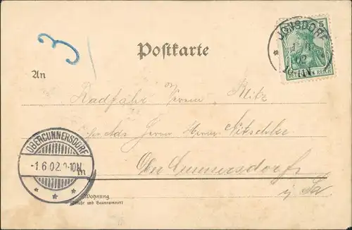 Ansichtskarte Jonsdorf Künstlerkarte: Restauration Nonnenfelsen 1902