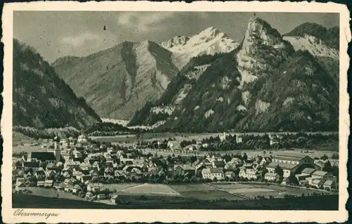 Ansichtskarte Oberammergau Blick auf die Stadt 1934