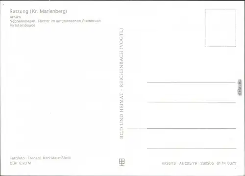 Satzung am Hirtstein: Arnika, Nephelinbasalt, Steinbruch, Hirtsteinbaude 1982