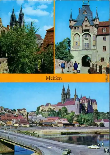 Ansichtskarte Meißen Dom und Schloss Albrechtsburg 1977