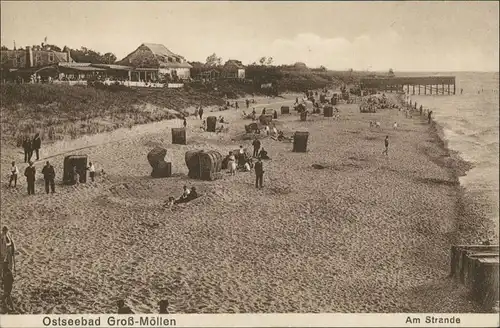 Postcard Großmöllen Mielno Strandhalle 1914