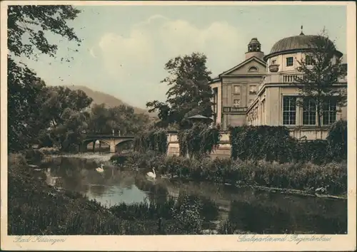 Ansichtskarte Bad Kissingen Saalepartie am Regentenhaus 1932