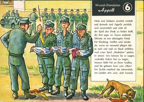 Ansichtskarte  Apell Militär Scherzkarte Bundeswehr 1978