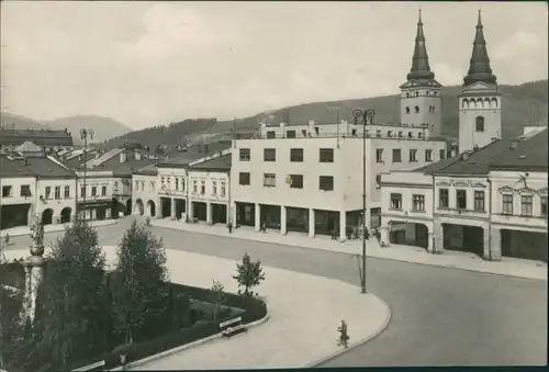 Postcard Sillein Žilina (Zsolna/Żylina) Namestie Slobody 1955