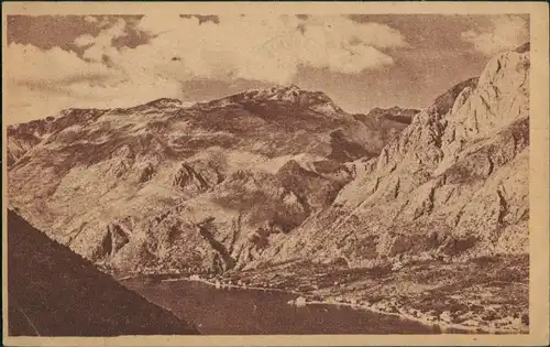 Kotor Cattaro (Котор) Blick auf die Stadt 1956