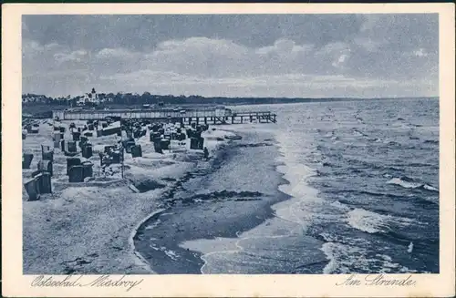 Postcard Misdroy Międzyzdroje Strandpartie, Seebrücke 1926