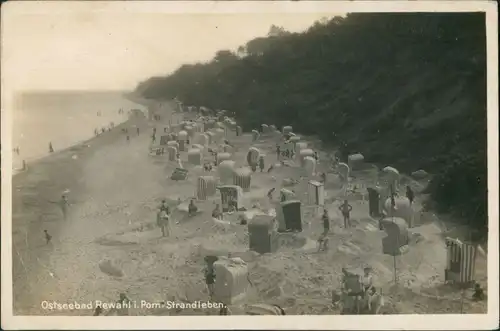 Postcard Rewahl Rewal Strandpartie - Strandkörbe 1929