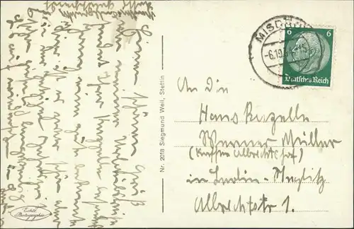 Postcard Misdroy Międzyzdroje Blick vom Kaffeeberg 1934