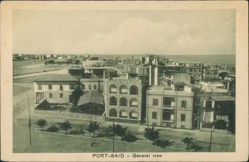 Port Said بورسعيد (Būr Saʻīd) Blick über die Stadt 1917