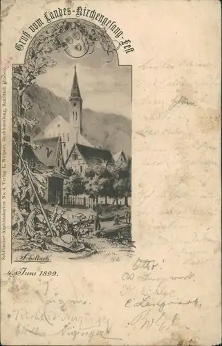 Ansichtskarte Schiltach Landes-Kirchengesangs-Fest 1899