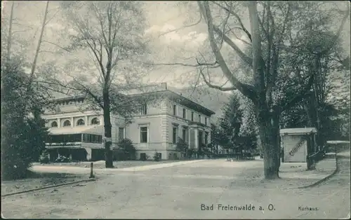 Ansichtskarte Bad Freienwalde Partie am Kurhaus 1909