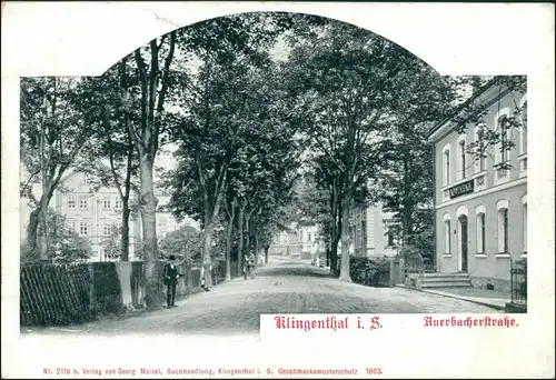 Ansichtskarte Klingenthal Auerbacherstraße 1903