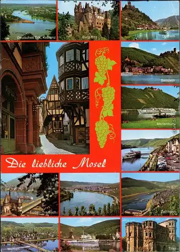 Ansichtskarte Mosel von Koblenz bis Trier Rheinland-Pfalz 1979