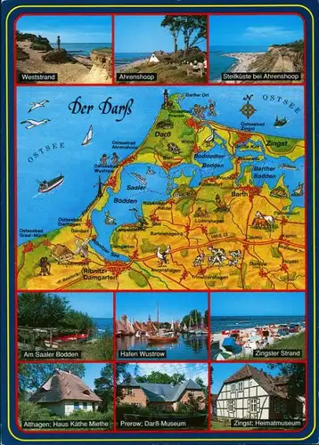 Zingst Weststrand, Ahrenshoop, Hafen, Saaler Bodden, Darß-Museum 1990