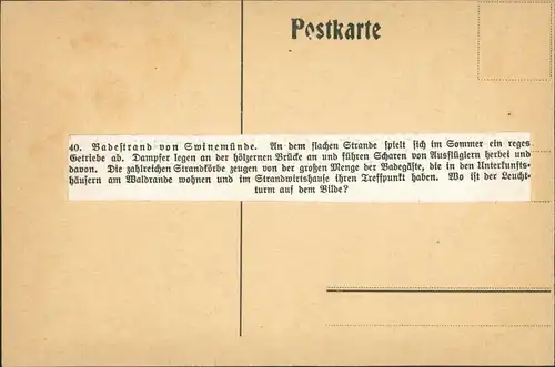 Postcard Swinemünde Świnoujście Seebrücke und Stadt 1910