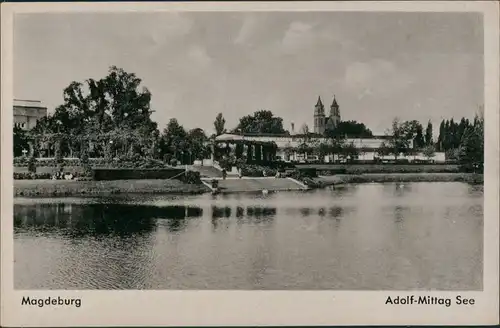 Ansichtskarte Werder-Magdeburg Adolf-Mittag-See 1938