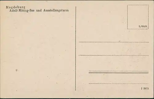 Ansichtskarte Werder-Magdeburg Adolf-Mittag-See - Ausstellungsturm 1939