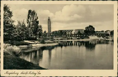 Ansichtskarte Werder-Magdeburg Adolf-Mittag-See 1936