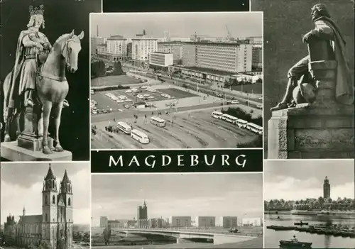 Magdeburg Reiter, Interhotel, Otto-von-Guericke-Denkmal, Strombrücke 1972
