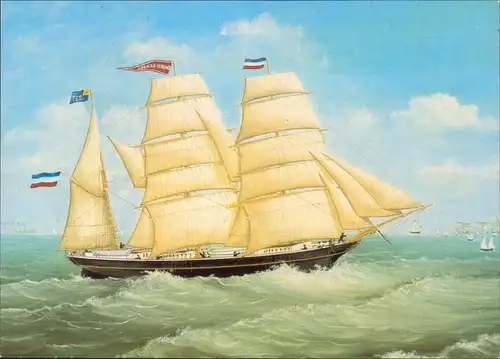 Ansichtskarte  Segelschiff: Bark Doris Gerdes 1988