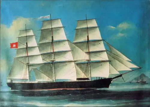 Ansichtskarte  Segelschiff: Rahschoner Juanita 1988