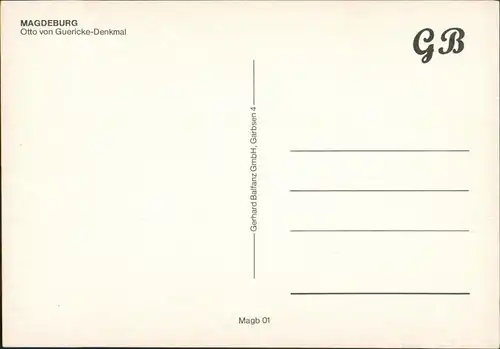 Ansichtskarte Magdeburg Otto von Guericke-Denkmal mit DDR Autos 1980