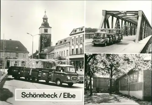 Schönebeck (Elbe) Fahrtziele des Minibusses: Stadtrundfahrten, 1979