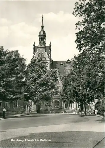 Ansichtskarte Bernburg (Saale) Rathaus 1966