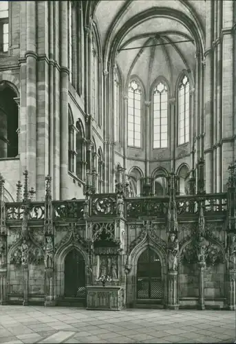 Ansichtskarte Altstadt-Magdeburg Dom - Lettner und Hoher Chor 1990