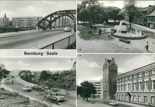 Bernburg (Saale) Friedensbrücke mNeubaugebiet Nienburger Tor, Lindenplatz 1985