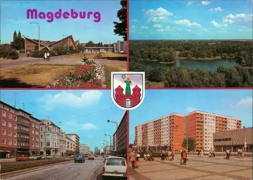 Magdeburg Hyperschale, Adolf-Mittag-See, Karl-Marx-Straße, Leipziger Straße 1987