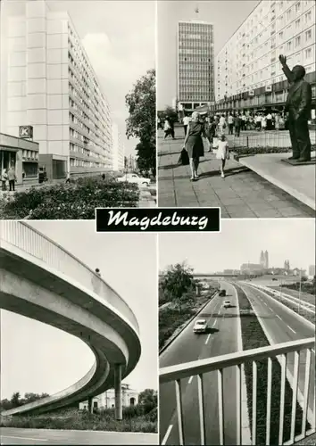 Magdeburg Lübecker Straße, Erich-Weinert-Denkmal, Haus der Lehrer 1977