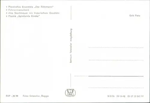 Ansichtskarte Magdeburg Promenade der Völkerfreundschaft 1976