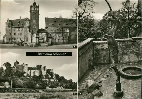 Bernburg (Saale) Schloß, Blick auf das Museum im Schloß, Bärenzwinger 1969